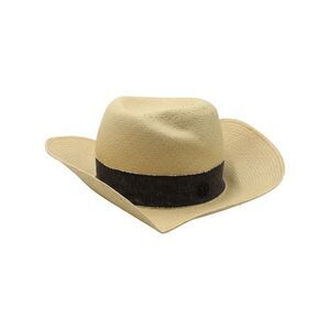 Maison Michel Fedora Hat in Beige Straw